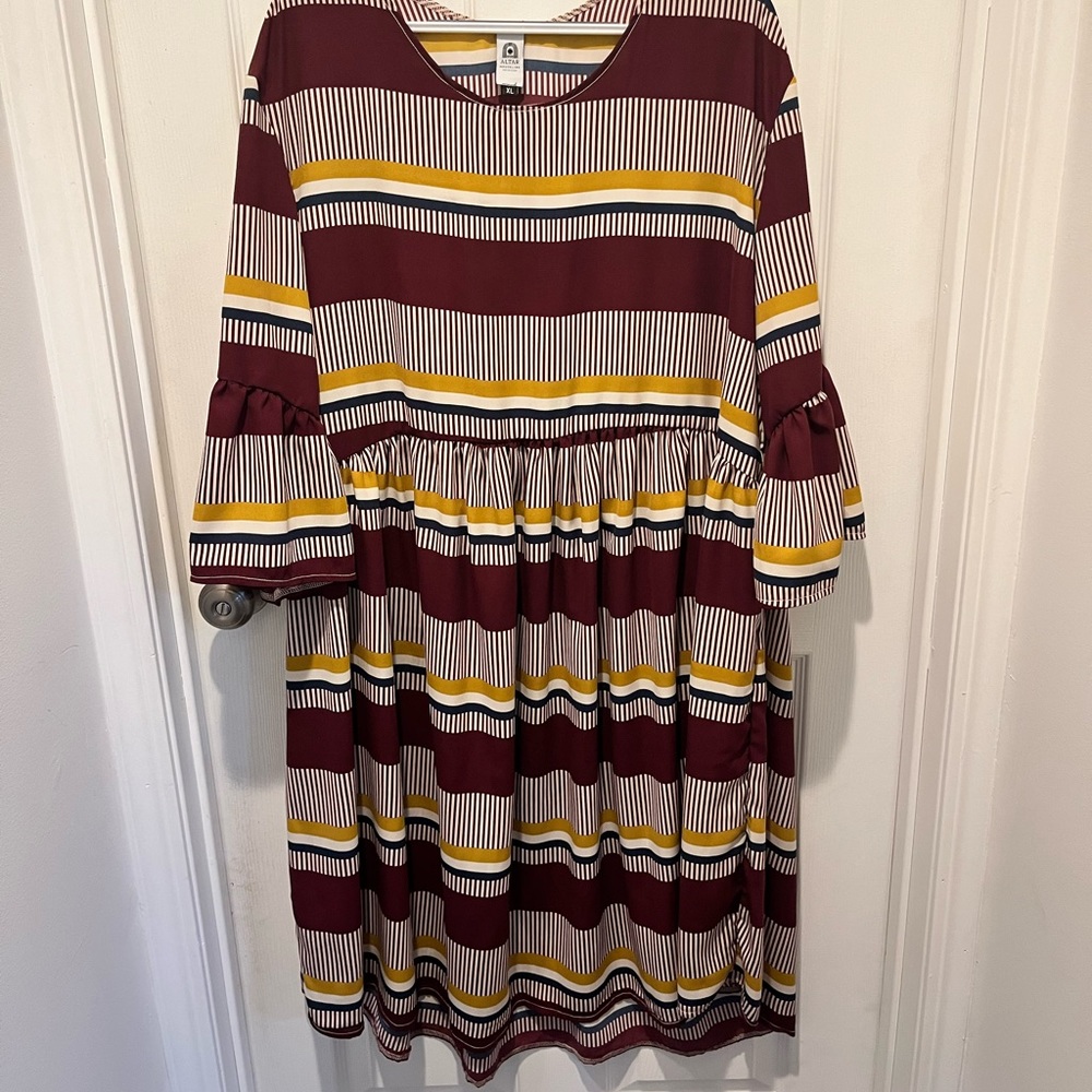 Altar Houseline Aureliana Dress - Saffron stripe
